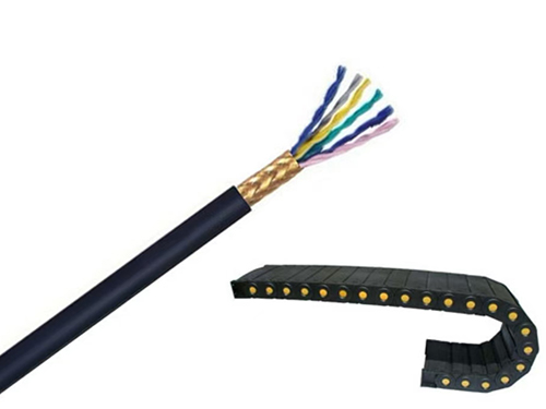 低(dī)速移動柔性雙絞屏蔽拖鏈電(diàn)纜